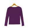 Boatneck Long-Sleeve Tee in Butter Soft Cotton/Modal