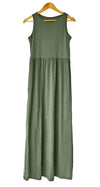Modal/Cotton Maxi Dress with Pockets