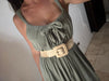 Modal/Cotton Maxi Dress with Halter Bow Tie