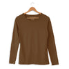 Cinnamon slub women's fitted long-sleeve tee