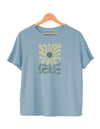 Azure women's t-shirt with Flower #5 design