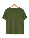 Super soft modal blend women's t-shirt in olive